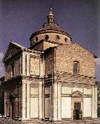 SANGALLO, Giuliano da Exterior of the church begun oil painting